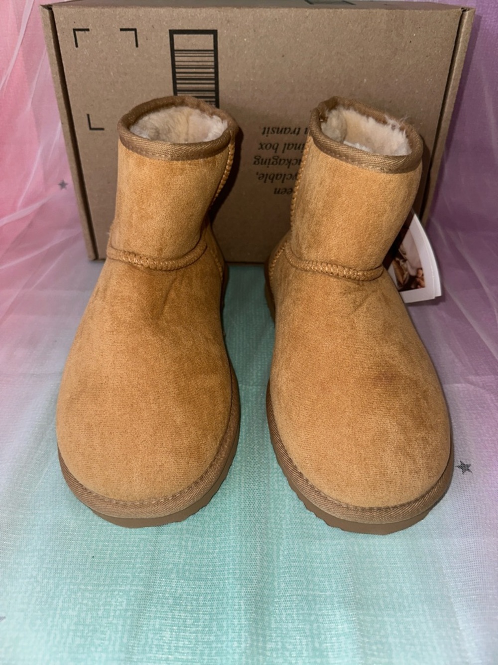 ZizorTan Short Faux-Shearling Winter Boots